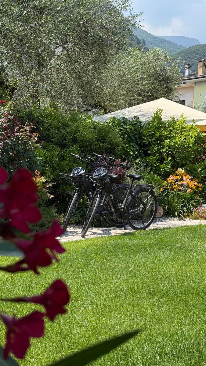 Due city e-bike a noleggio nel giardino di SK Active, a Riva del Garda